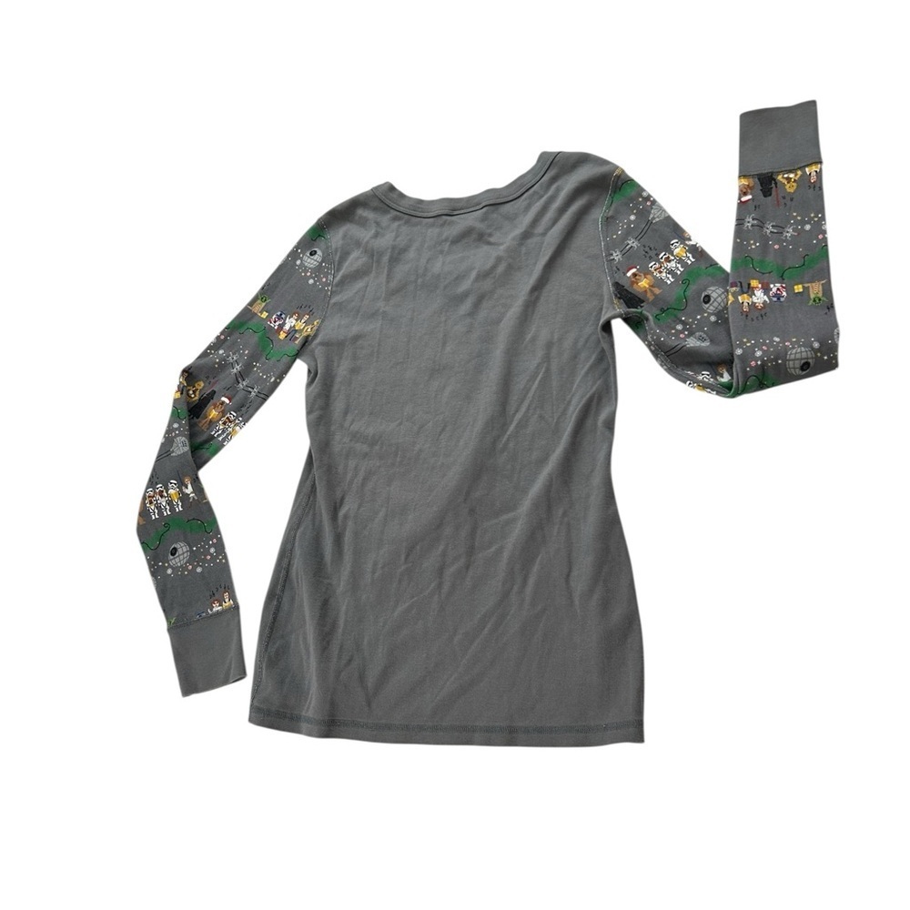 Hanna Andersson Star Wars Leia Christmas PJ Set Adult Grey Top Bottom Pajamas S - Picture 8 of 16